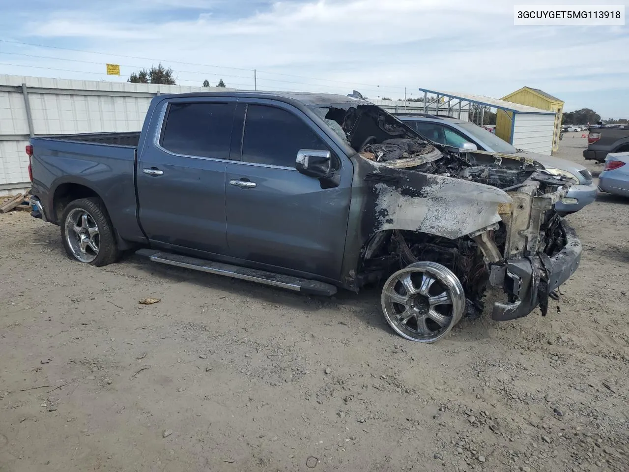 2021 Chevrolet Silverado K1500 Ltz VIN: 3GCUYGET5MG113918 Lot: 75355524