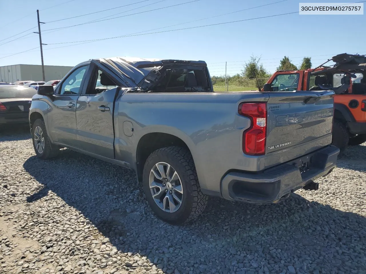 2021 Chevrolet Silverado K1500 Rst VIN: 3GCUYEED9MG275757 Lot: 75471624