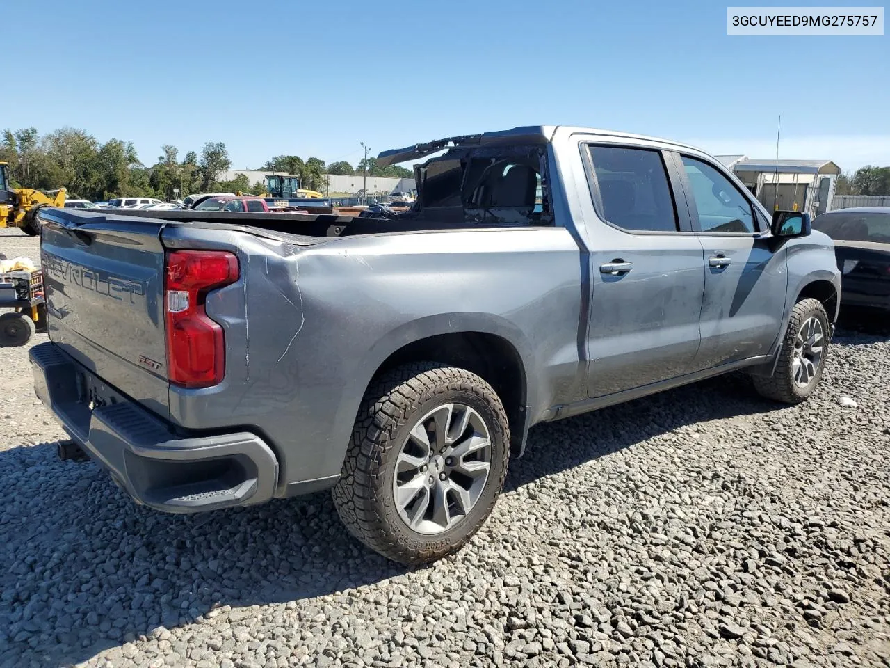 2021 Chevrolet Silverado K1500 Rst VIN: 3GCUYEED9MG275757 Lot: 75471624