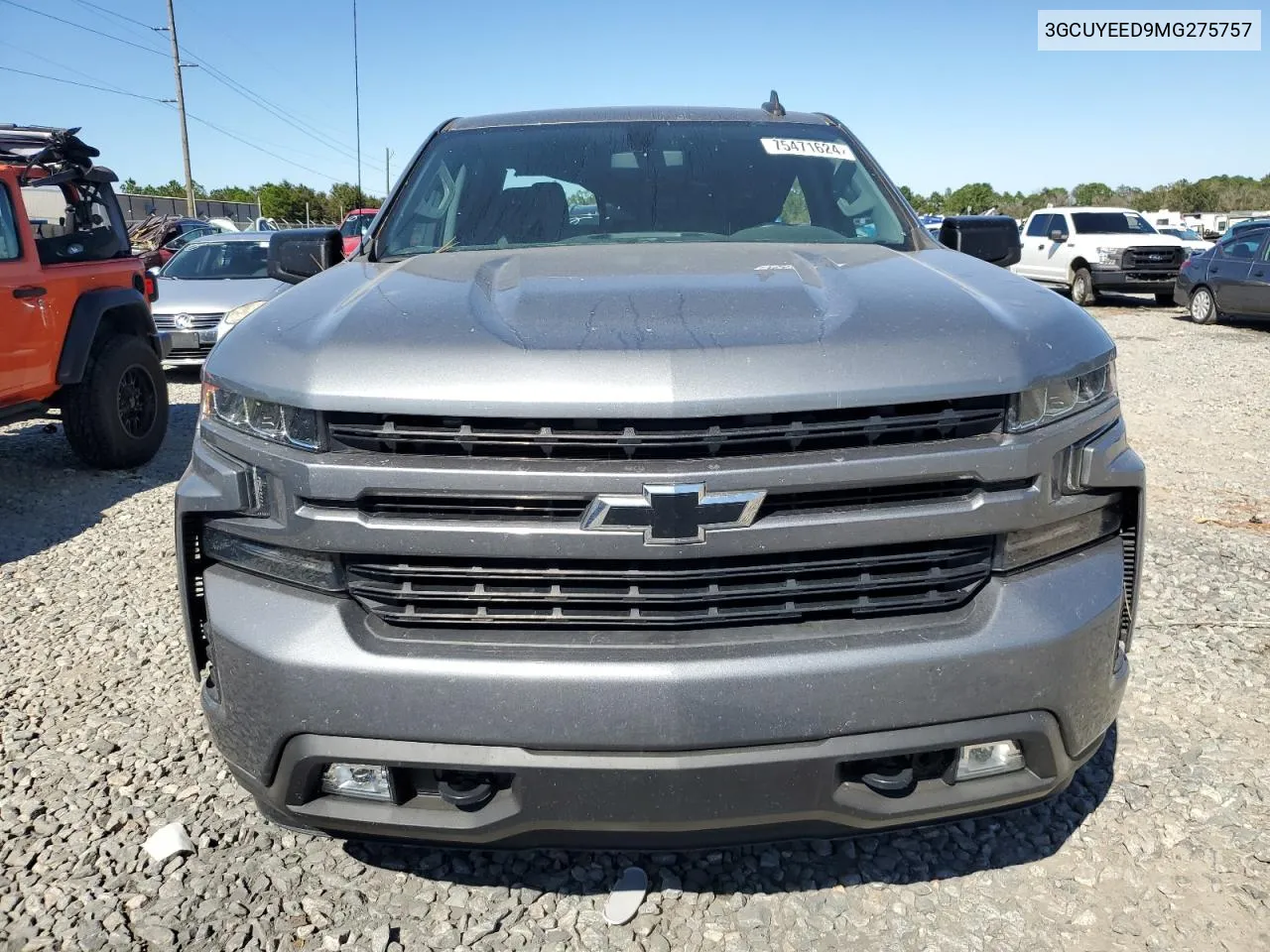 2021 Chevrolet Silverado K1500 Rst VIN: 3GCUYEED9MG275757 Lot: 75471624