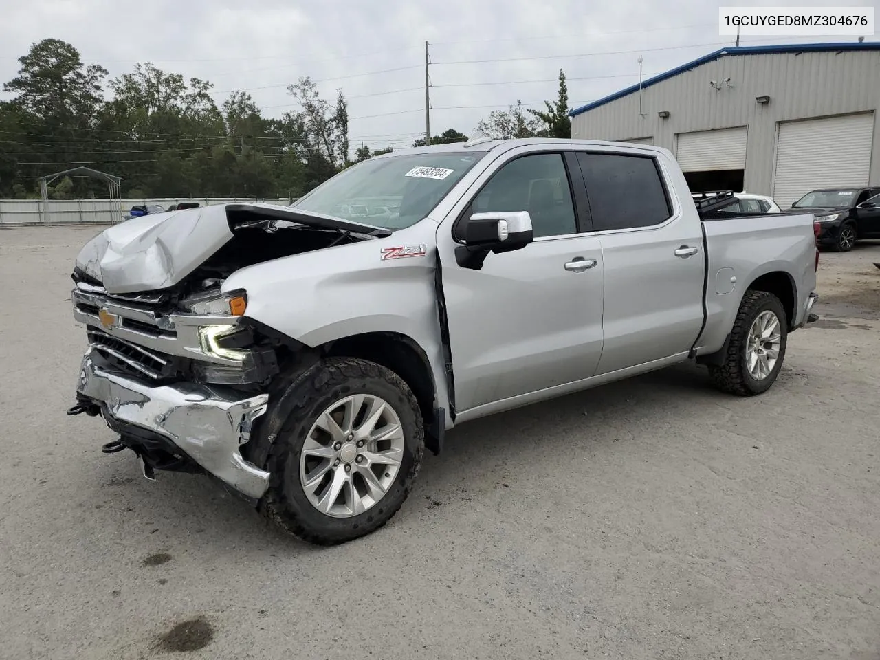 2021 Chevrolet Silverado K1500 Ltz VIN: 1GCUYGED8MZ304676 Lot: 75493204