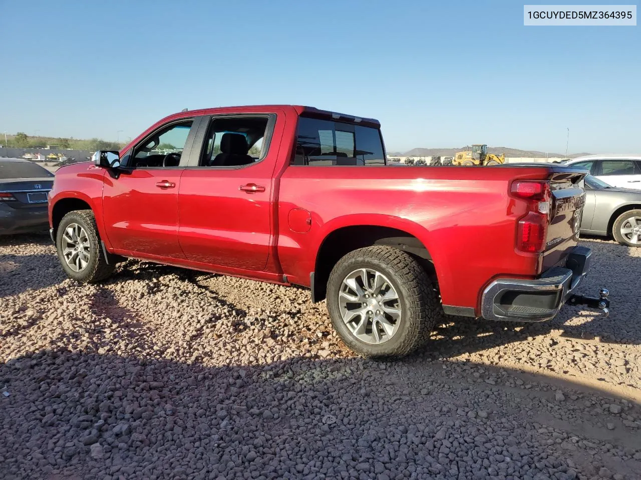 2021 Chevrolet Silverado K1500 Lt VIN: 1GCUYDED5MZ364395 Lot: 75573674