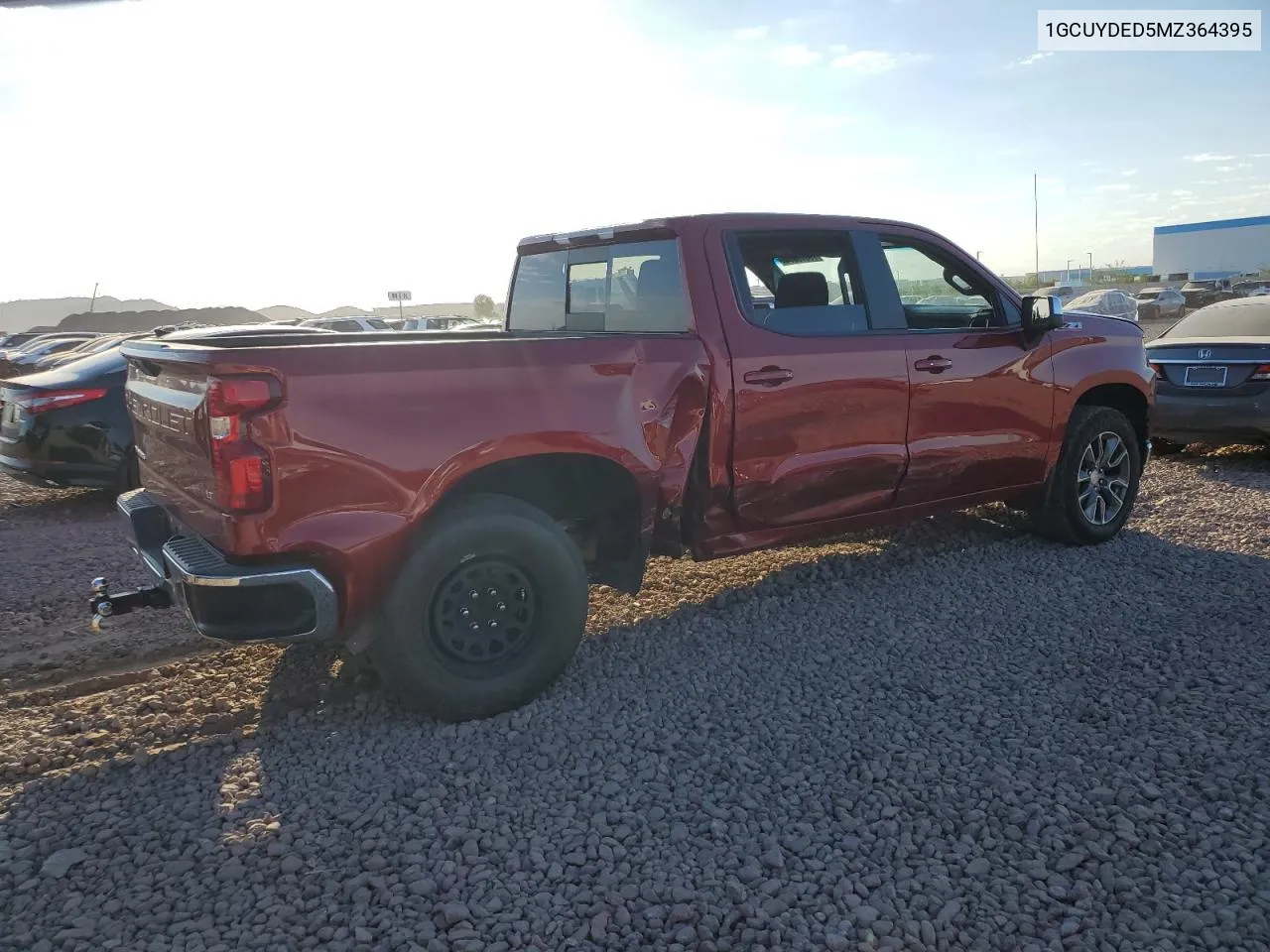 2021 Chevrolet Silverado K1500 Lt VIN: 1GCUYDED5MZ364395 Lot: 75573674