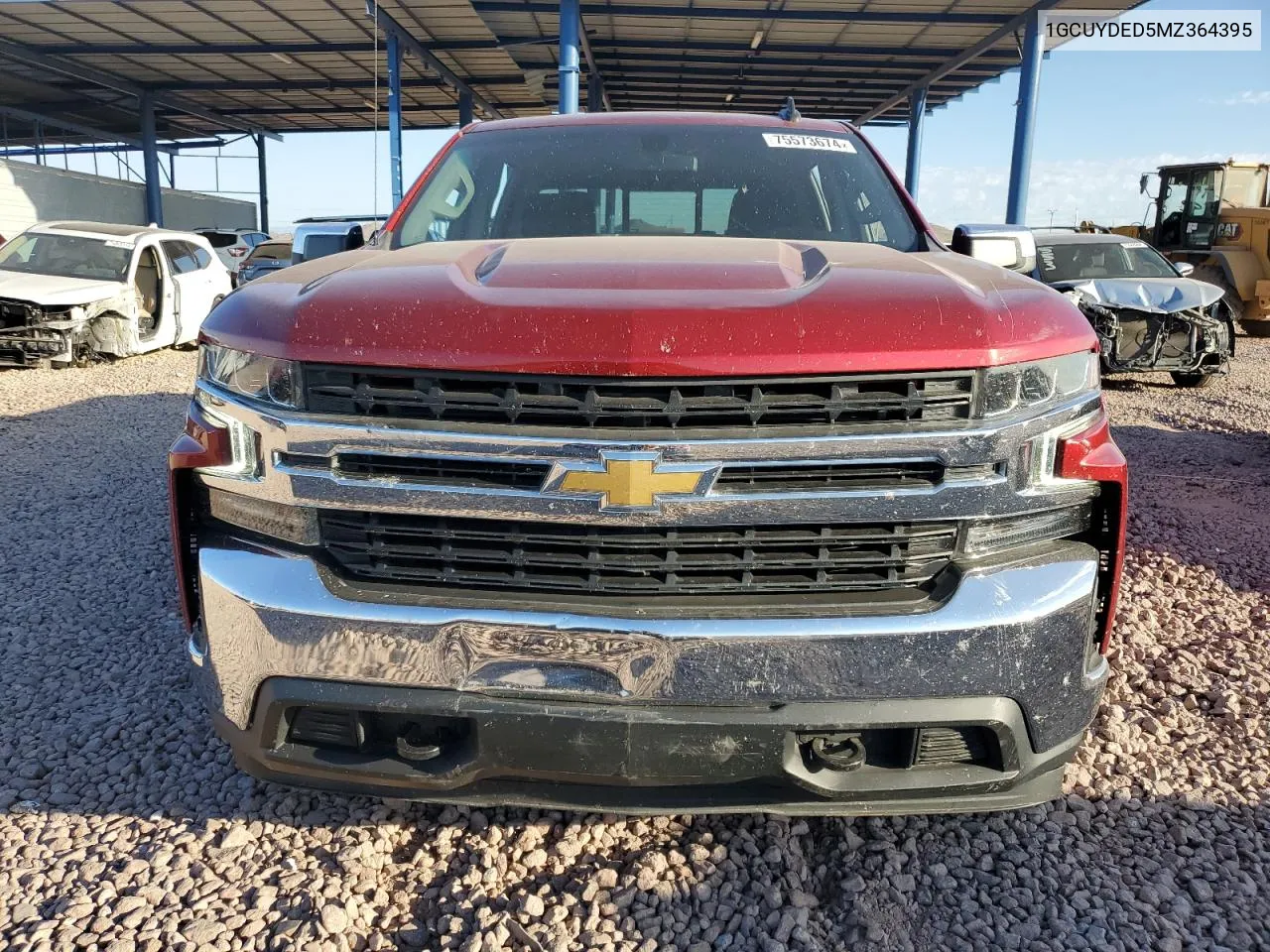 2021 Chevrolet Silverado K1500 Lt VIN: 1GCUYDED5MZ364395 Lot: 75573674