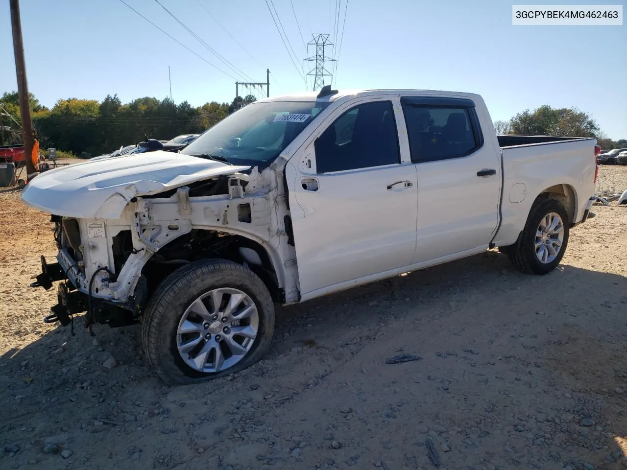 2021 Chevrolet Silverado K1500 Custom VIN: 3GCPYBEK4MG462463 Lot: 75631474