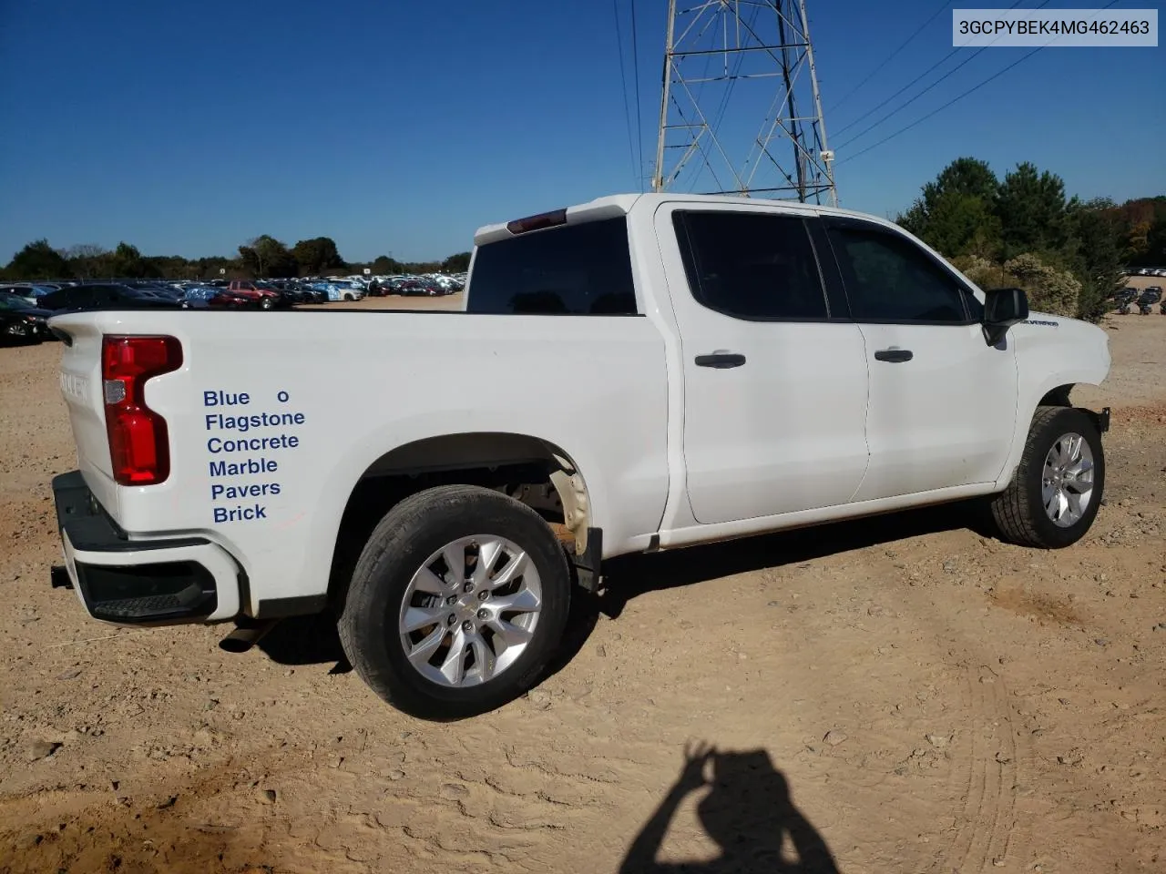 2021 Chevrolet Silverado K1500 Custom VIN: 3GCPYBEK4MG462463 Lot: 75631474