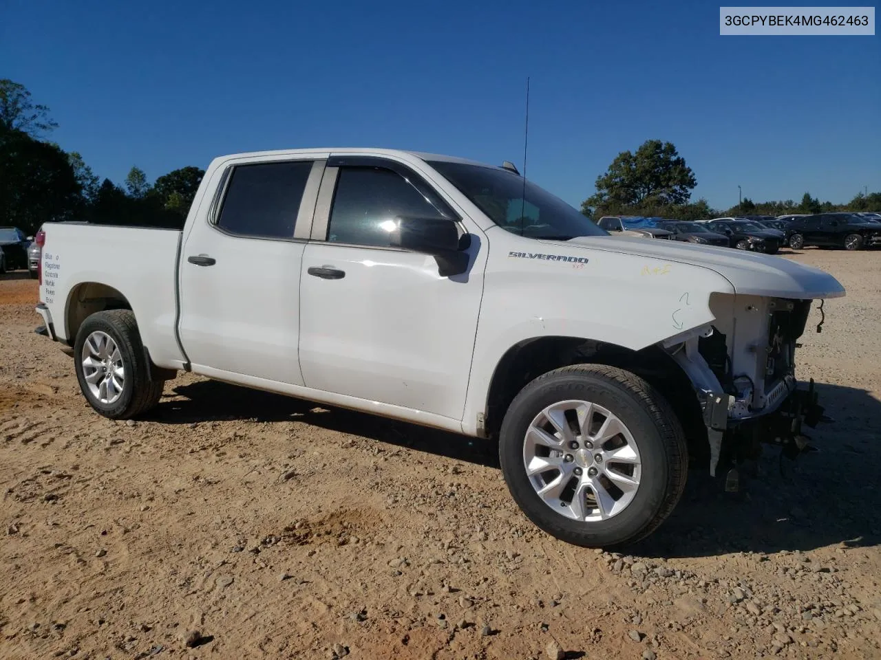 2021 Chevrolet Silverado K1500 Custom VIN: 3GCPYBEK4MG462463 Lot: 75631474