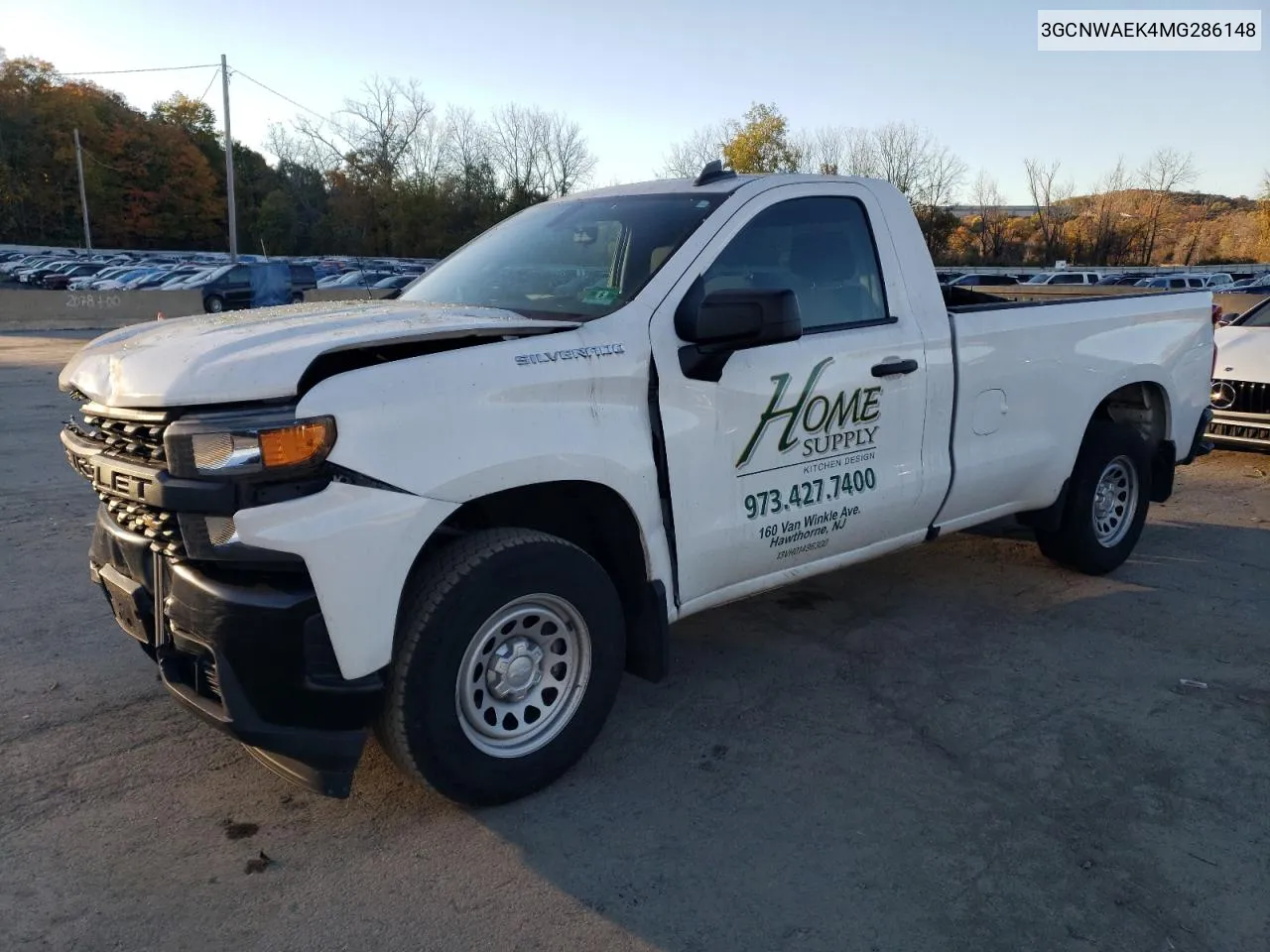 2021 Chevrolet Silverado C1500 VIN: 3GCNWAEK4MG286148 Lot: 75868924