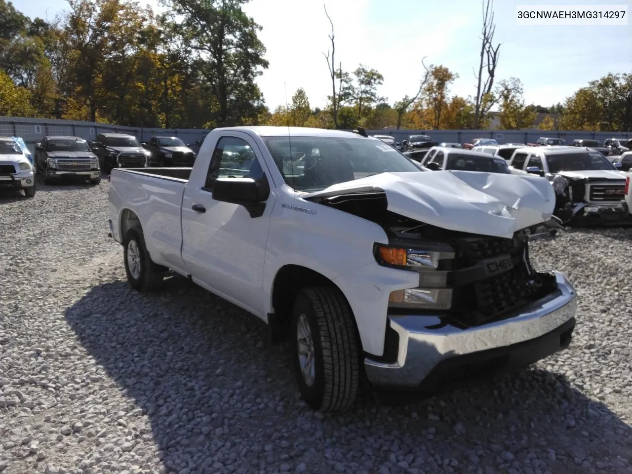 2021 Chevrolet Silverado C1500 VIN: 3GCNWAEH3MG314297 Lot: 75887494