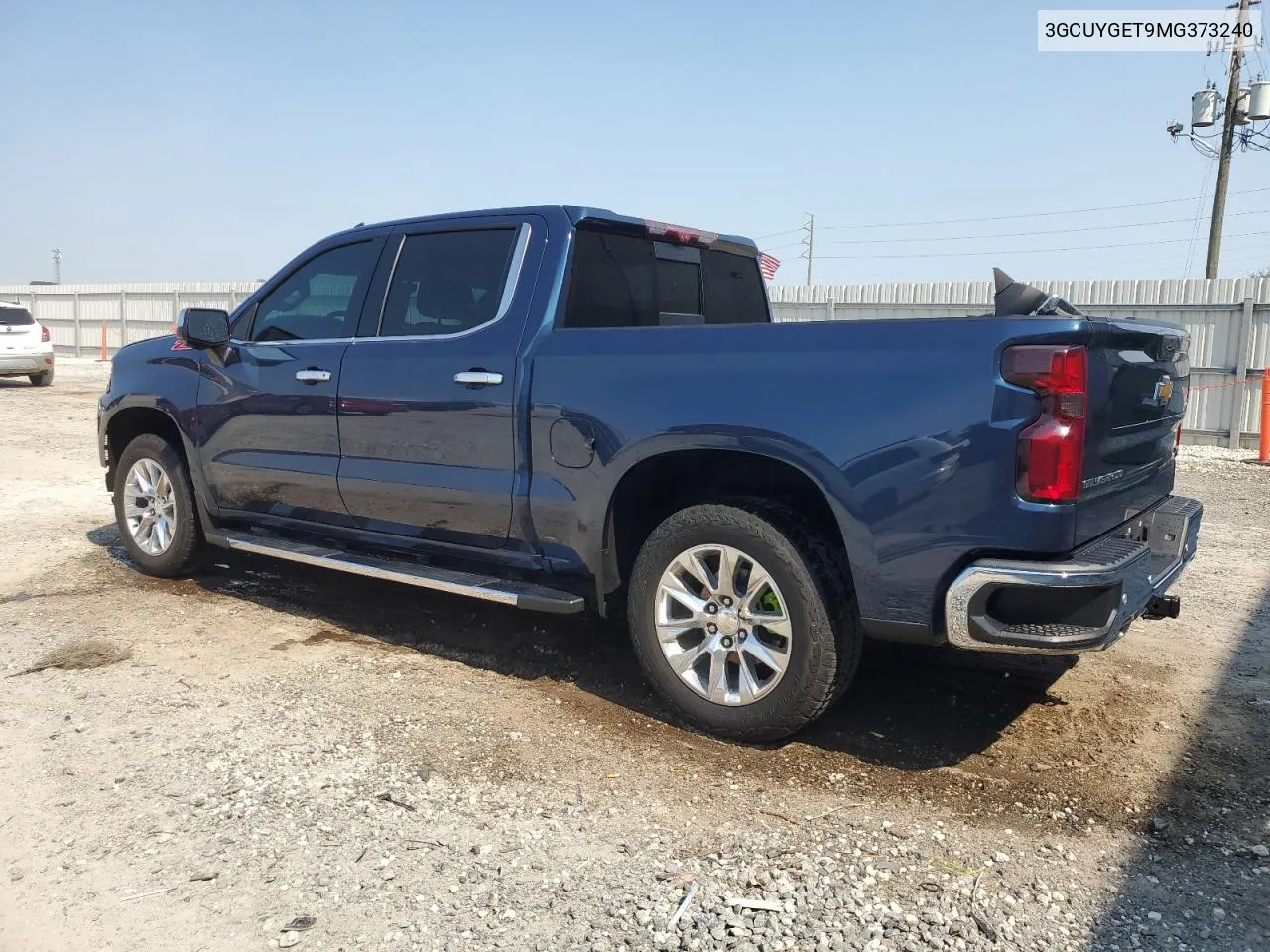 2021 Chevrolet Silverado K1500 Ltz VIN: 3GCUYGET9MG373240 Lot: 75931194