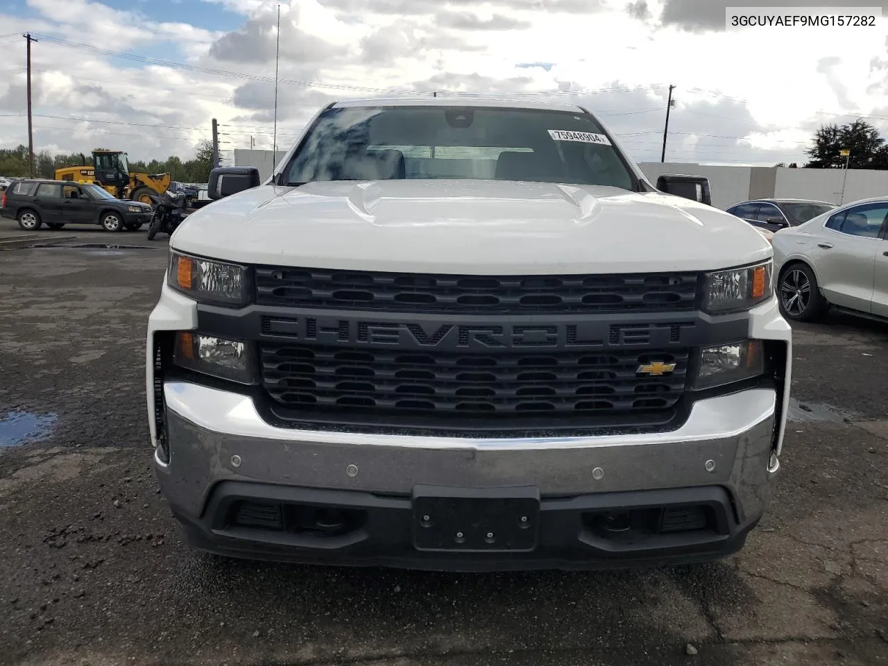 2021 Chevrolet Silverado K1500 VIN: 3GCUYAEF9MG157282 Lot: 75948904