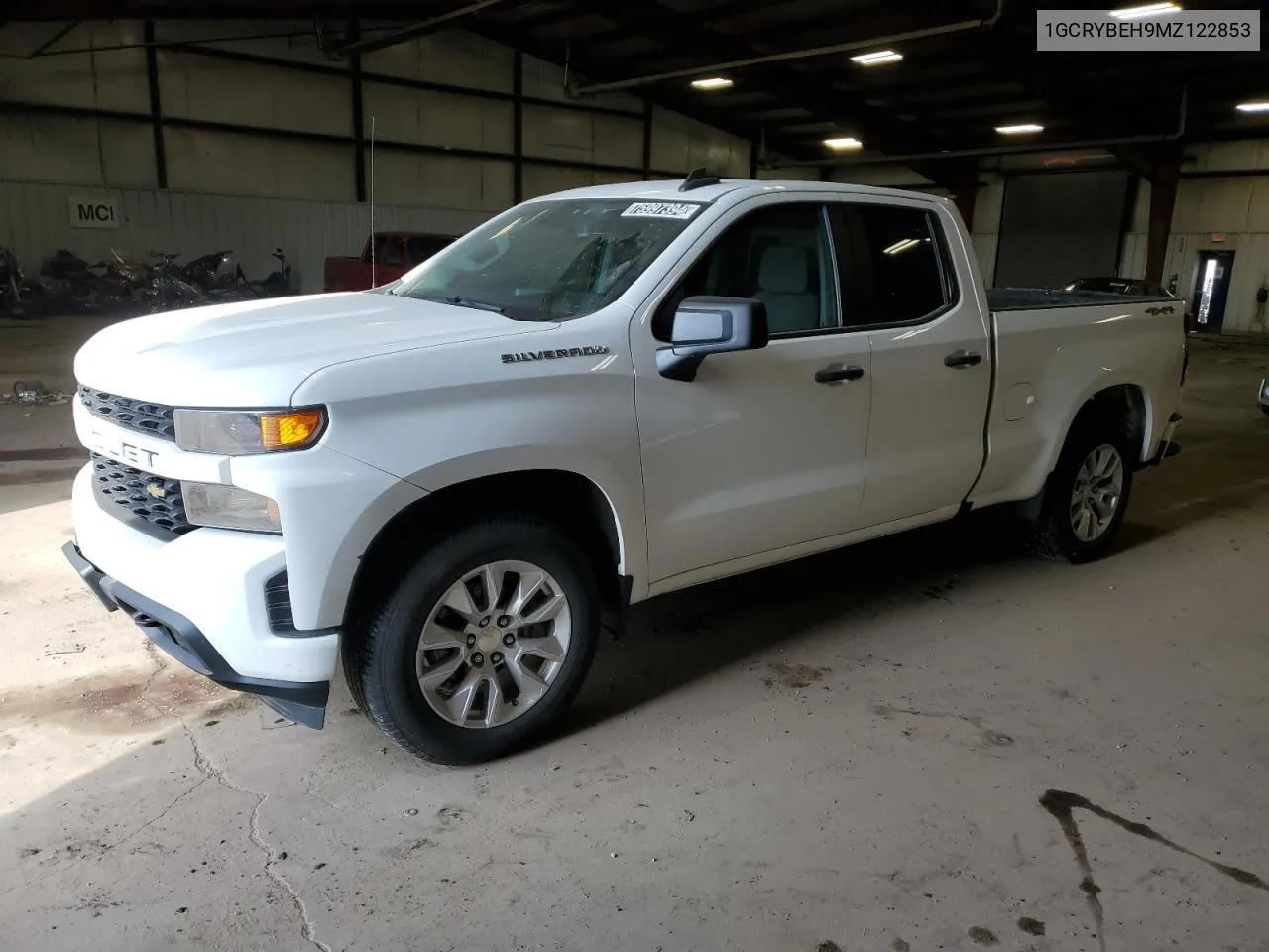 2021 Chevrolet Silverado K1500 Custom VIN: 1GCRYBEH9MZ122853 Lot: 75997394