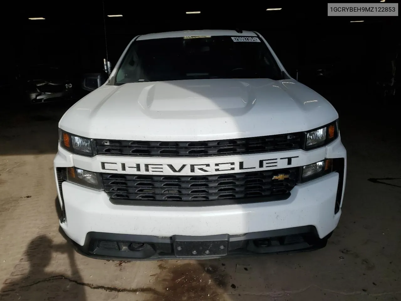 2021 Chevrolet Silverado K1500 Custom VIN: 1GCRYBEH9MZ122853 Lot: 75997394