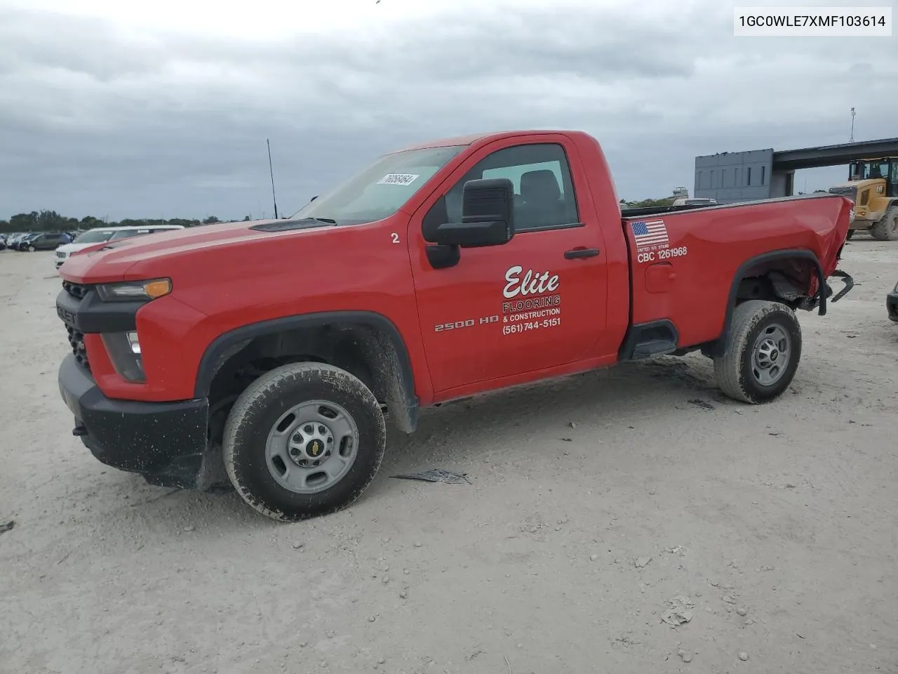 2021 Chevrolet Silverado C2500 Heavy Duty VIN: 1GC0WLE7XMF103614 Lot: 76056464