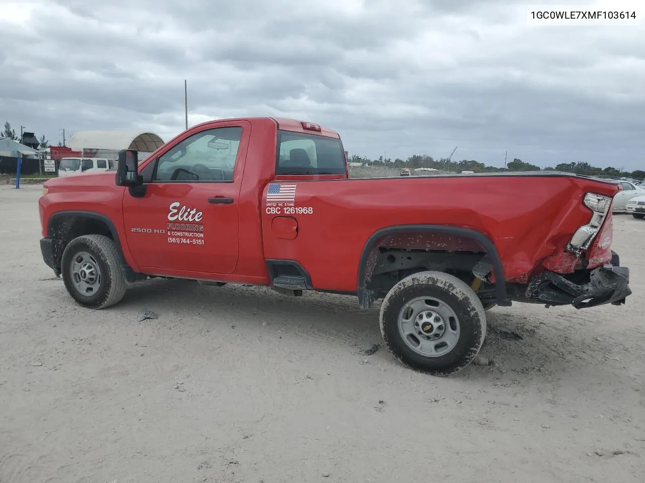 2021 Chevrolet Silverado C2500 Heavy Duty VIN: 1GC0WLE7XMF103614 Lot: 76056464