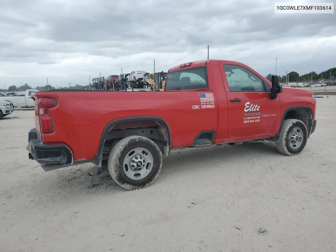 2021 Chevrolet Silverado C2500 Heavy Duty VIN: 1GC0WLE7XMF103614 Lot: 76056464