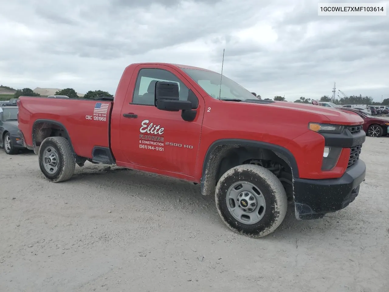 2021 Chevrolet Silverado C2500 Heavy Duty VIN: 1GC0WLE7XMF103614 Lot: 76056464