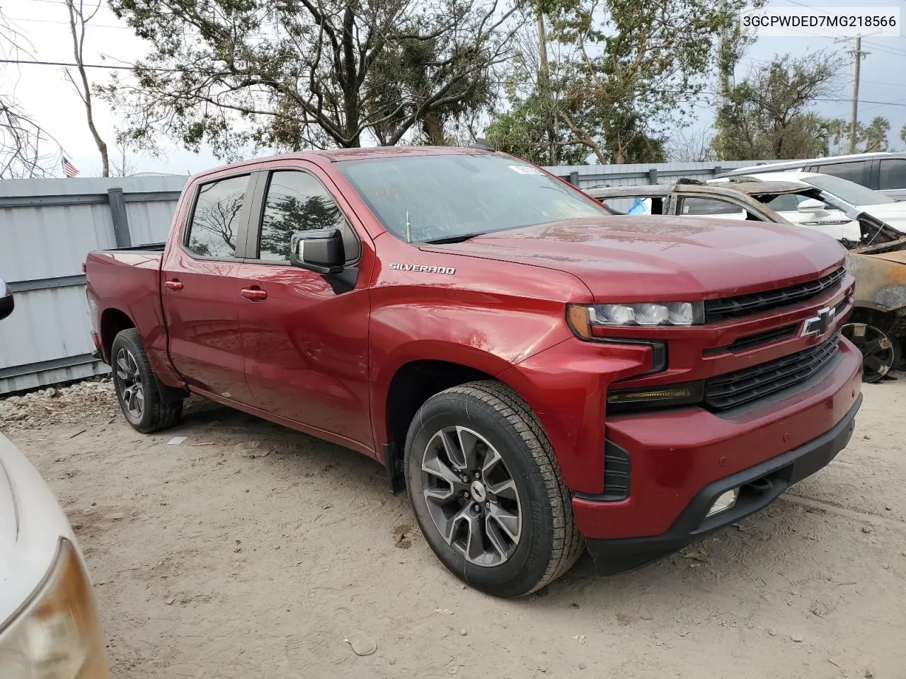 2021 Chevrolet Silverado C1500 Rst VIN: 3GCPWDED7MG218566 Lot: 76075584