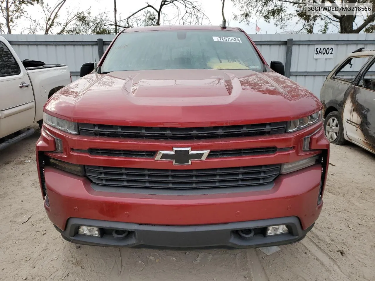 2021 Chevrolet Silverado C1500 Rst VIN: 3GCPWDED7MG218566 Lot: 76075584