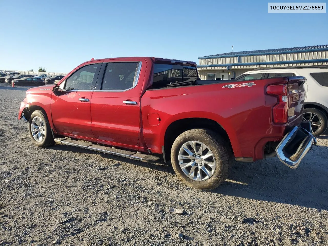 2021 Chevrolet Silverado K1500 Ltz VIN: 1GCUYGEL6MZ276559 Lot: 76252924