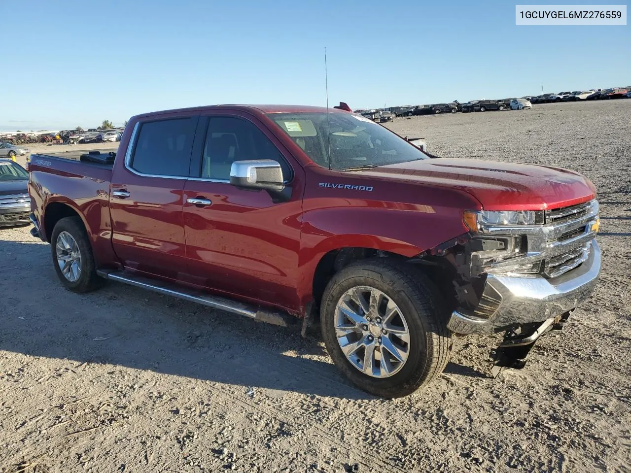 2021 Chevrolet Silverado K1500 Ltz VIN: 1GCUYGEL6MZ276559 Lot: 76252924