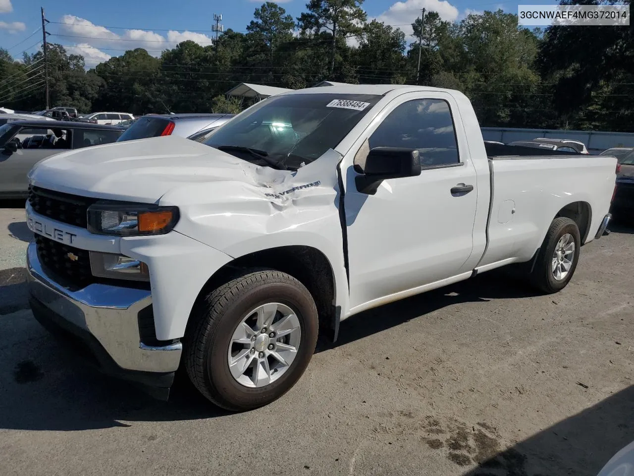 2021 Chevrolet Silverado C1500 VIN: 3GCNWAEF4MG372014 Lot: 76388484