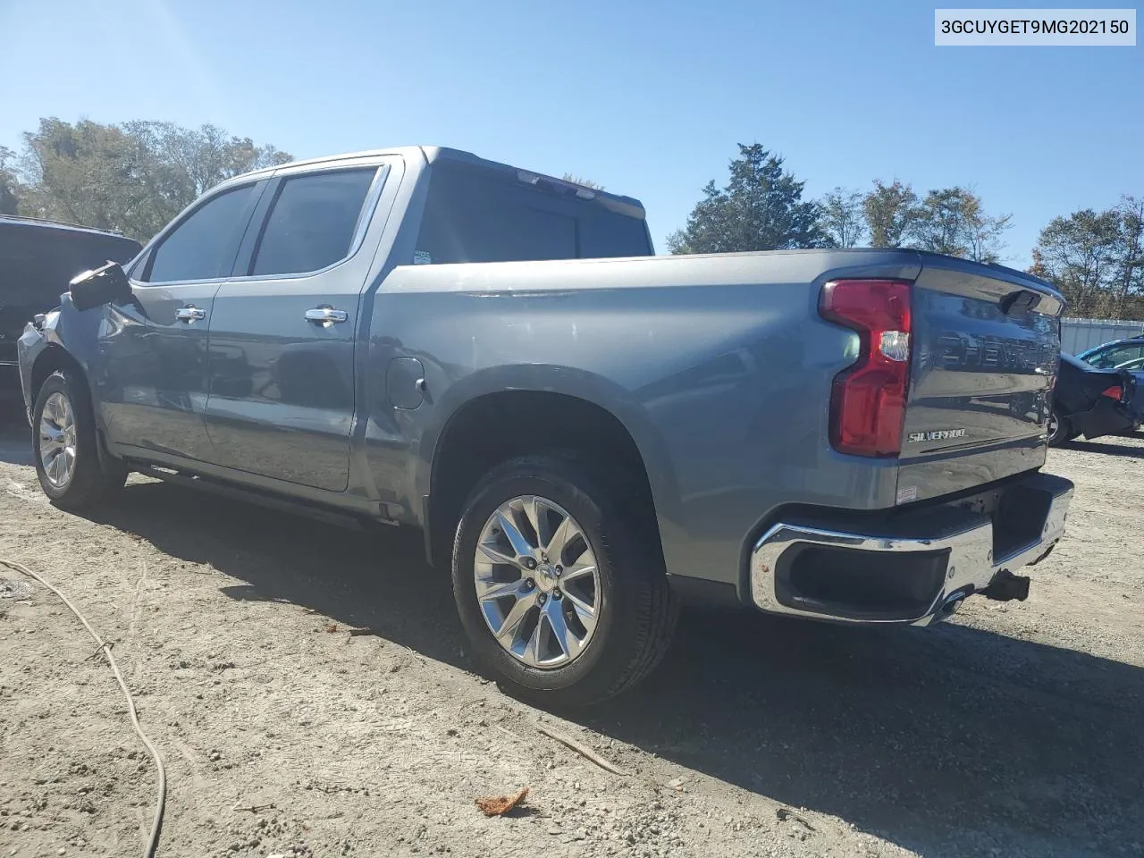 2021 Chevrolet Silverado K1500 Ltz VIN: 3GCUYGET9MG202150 Lot: 76463424