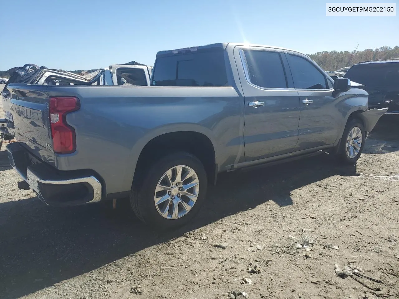 2021 Chevrolet Silverado K1500 Ltz VIN: 3GCUYGET9MG202150 Lot: 76463424