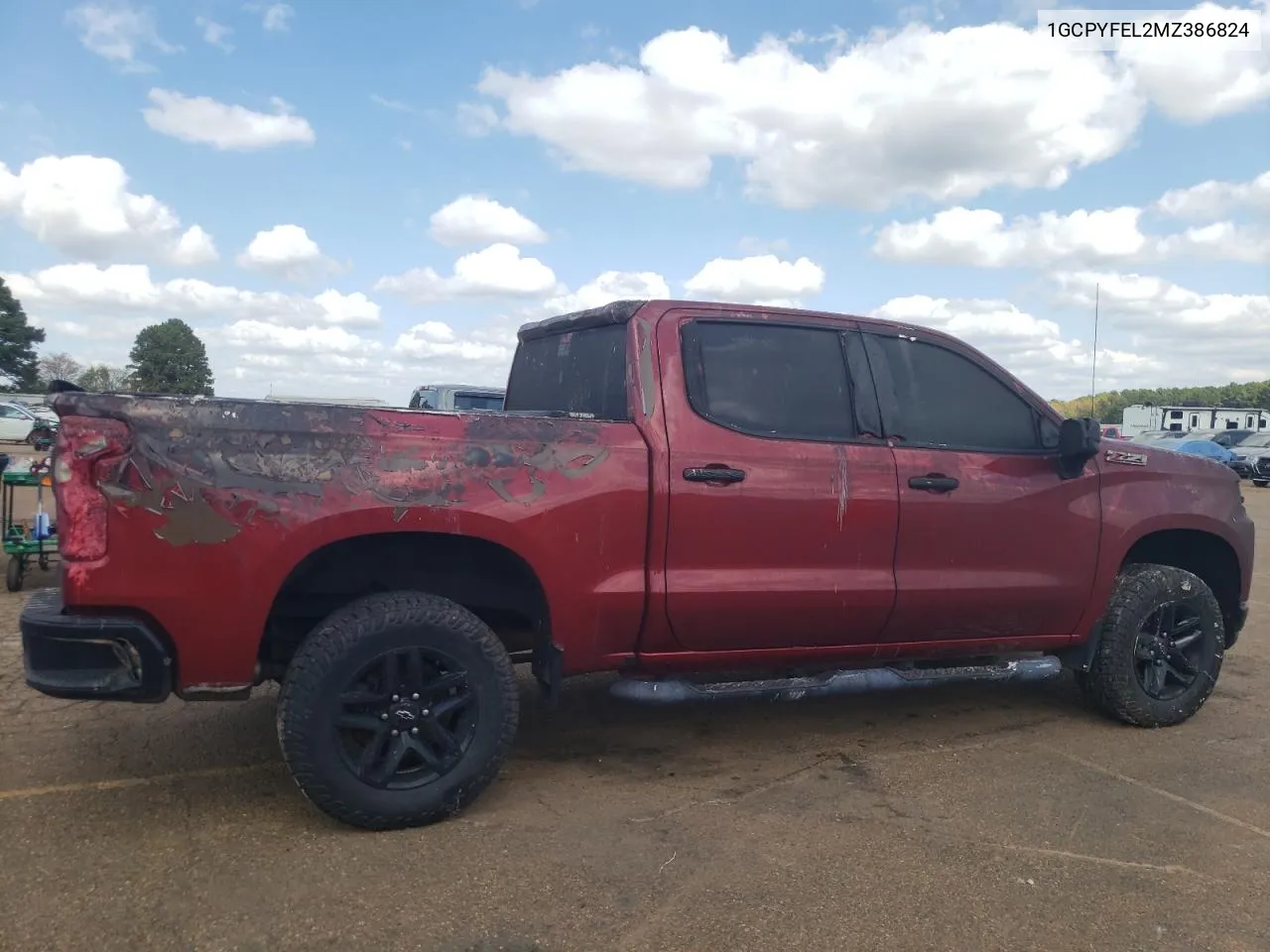 2021 Chevrolet Silverado K1500 Lt Trail Boss VIN: 1GCPYFEL2MZ386824 Lot: 76760034