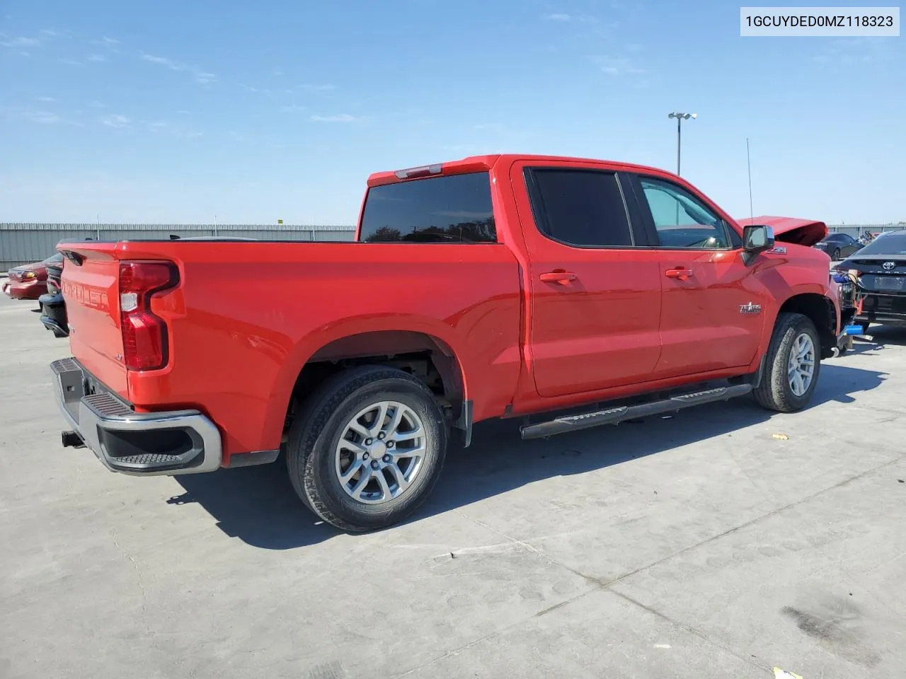 2021 Chevrolet Silverado K1500 Lt VIN: 1GCUYDED0MZ118323 Lot: 76783404