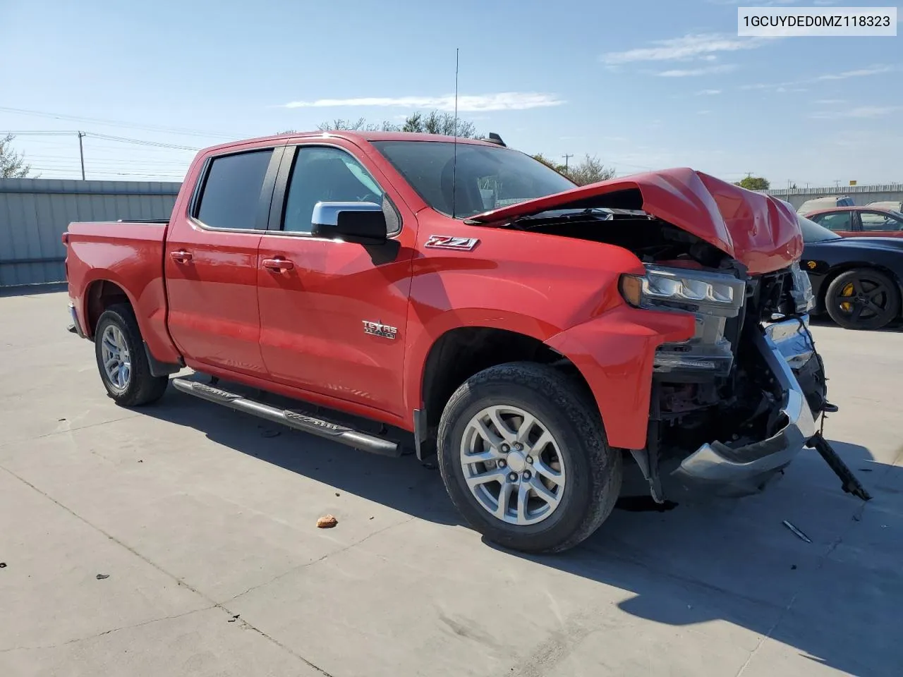 2021 Chevrolet Silverado K1500 Lt VIN: 1GCUYDED0MZ118323 Lot: 76783404