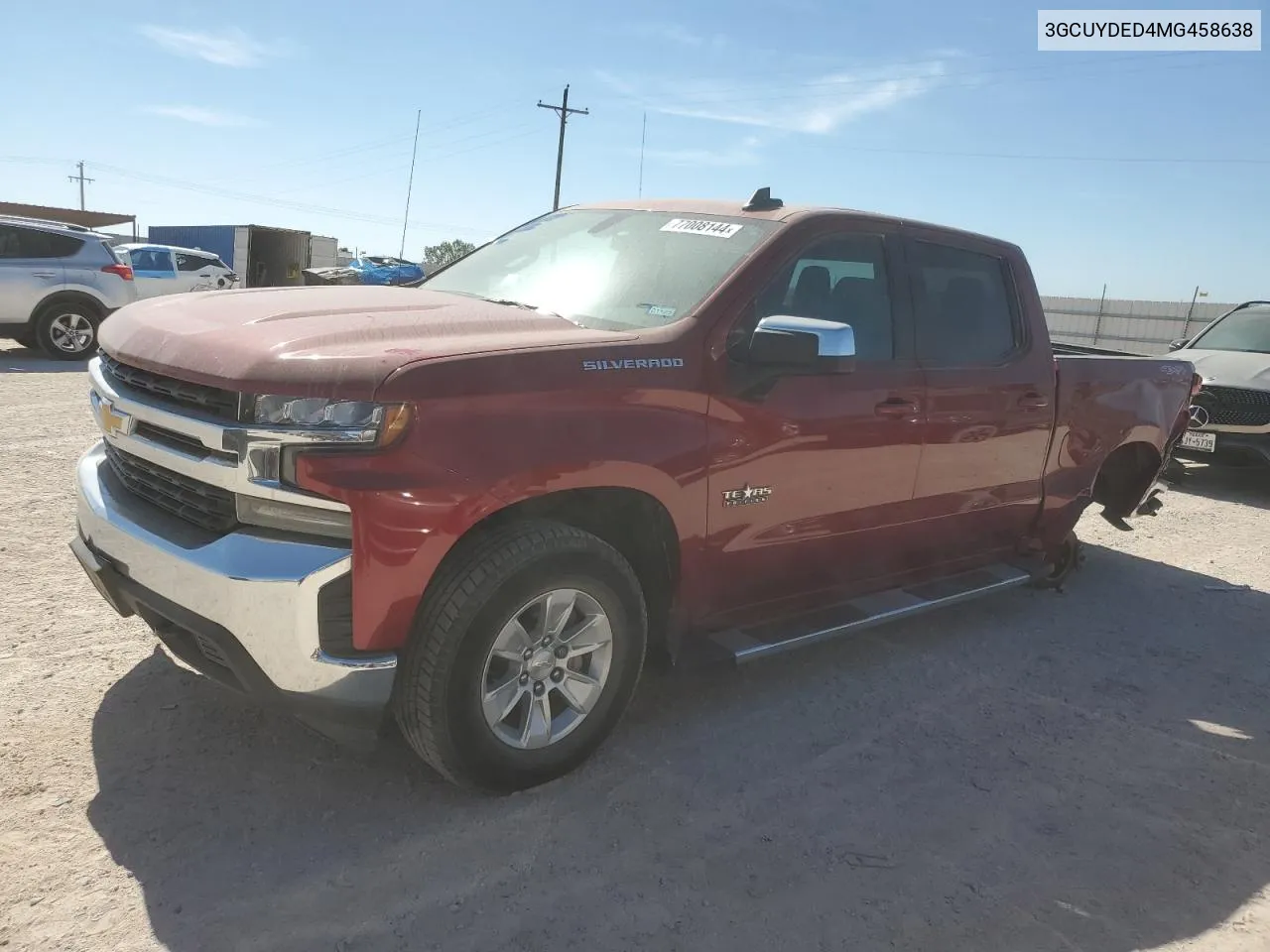 2021 Chevrolet Silverado K1500 Lt VIN: 3GCUYDED4MG458638 Lot: 77008144