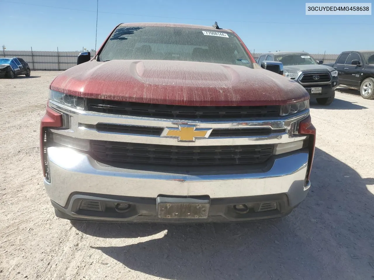 2021 Chevrolet Silverado K1500 Lt VIN: 3GCUYDED4MG458638 Lot: 77008144