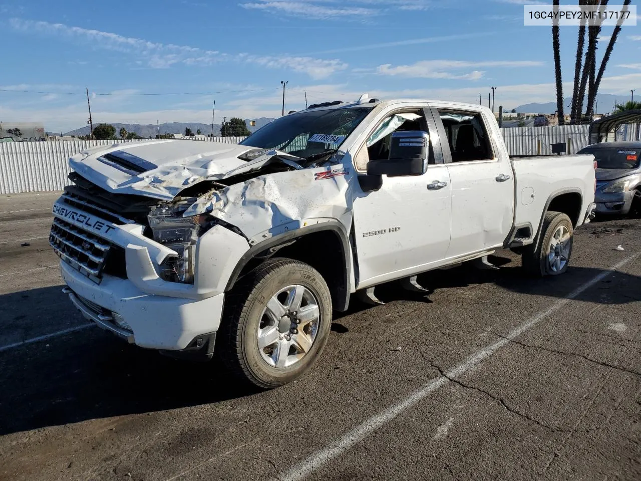 2021 Chevrolet Silverado K2500 Heavy Duty Ltz VIN: 1GC4YPEY2MF117177 Lot: 77189784