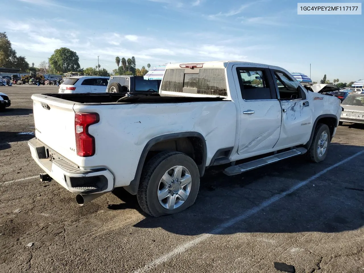 2021 Chevrolet Silverado K2500 Heavy Duty Ltz VIN: 1GC4YPEY2MF117177 Lot: 77189784