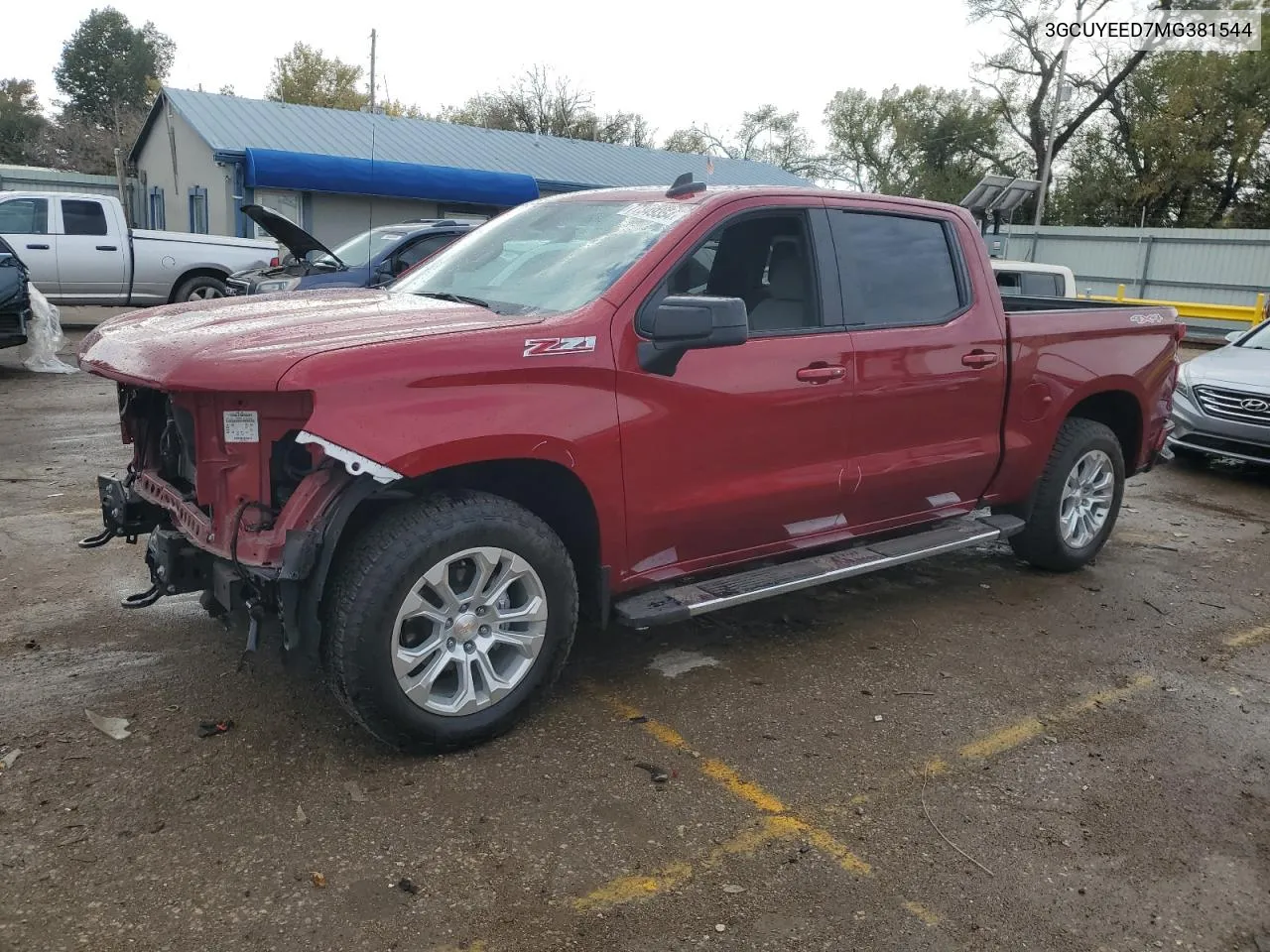 2021 Chevrolet Silverado K1500 Rst VIN: 3GCUYEED7MG381544 Lot: 77349354