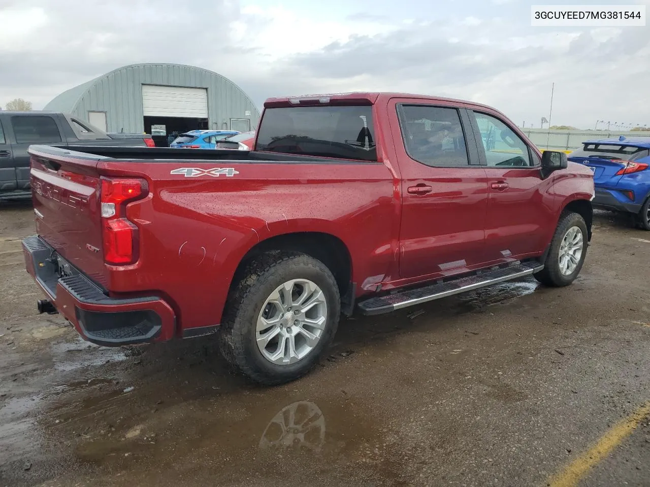 2021 Chevrolet Silverado K1500 Rst VIN: 3GCUYEED7MG381544 Lot: 77349354