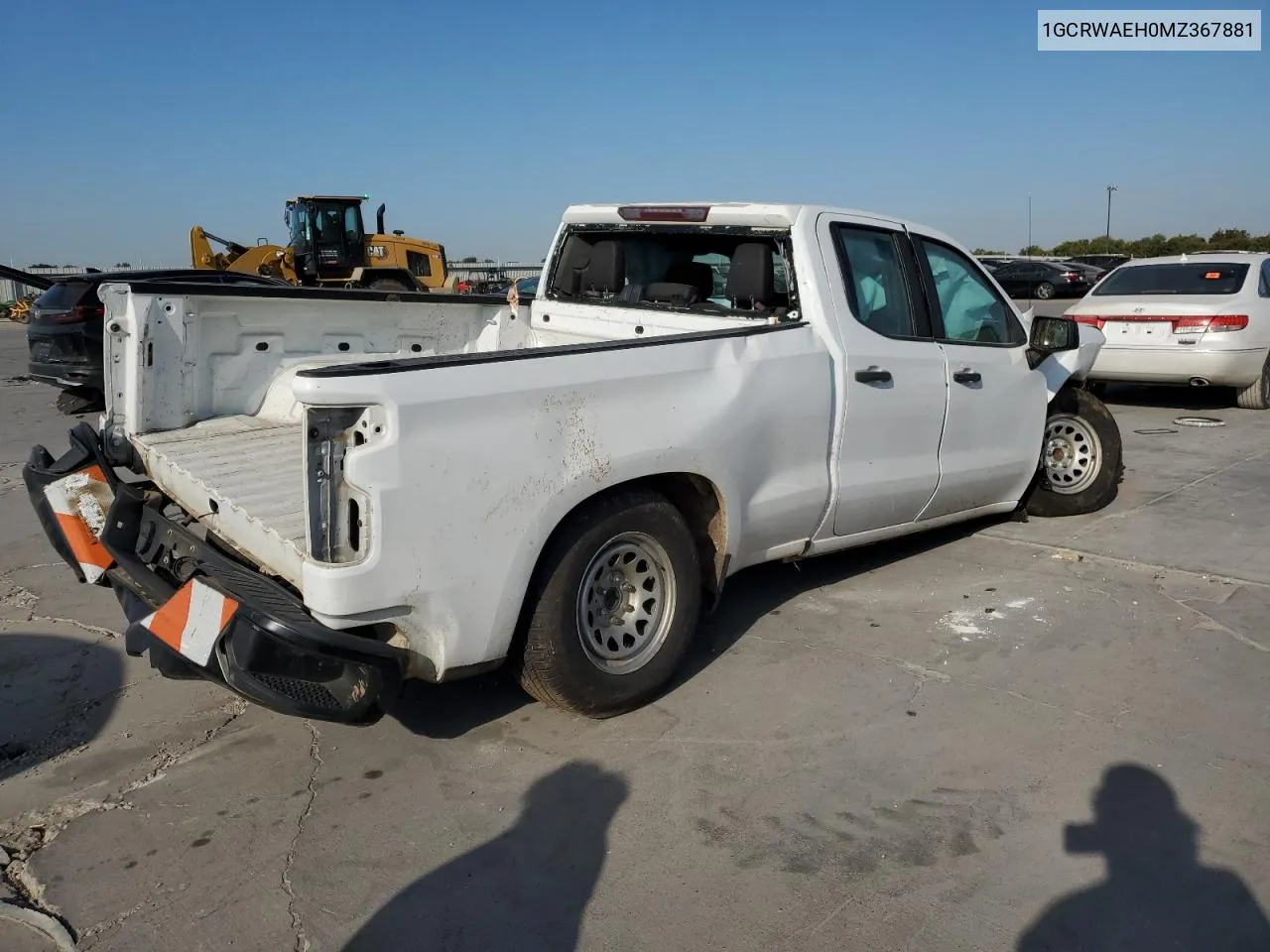 2021 Chevrolet Silverado C1500 VIN: 1GCRWAEH0MZ367881 Lot: 77462864