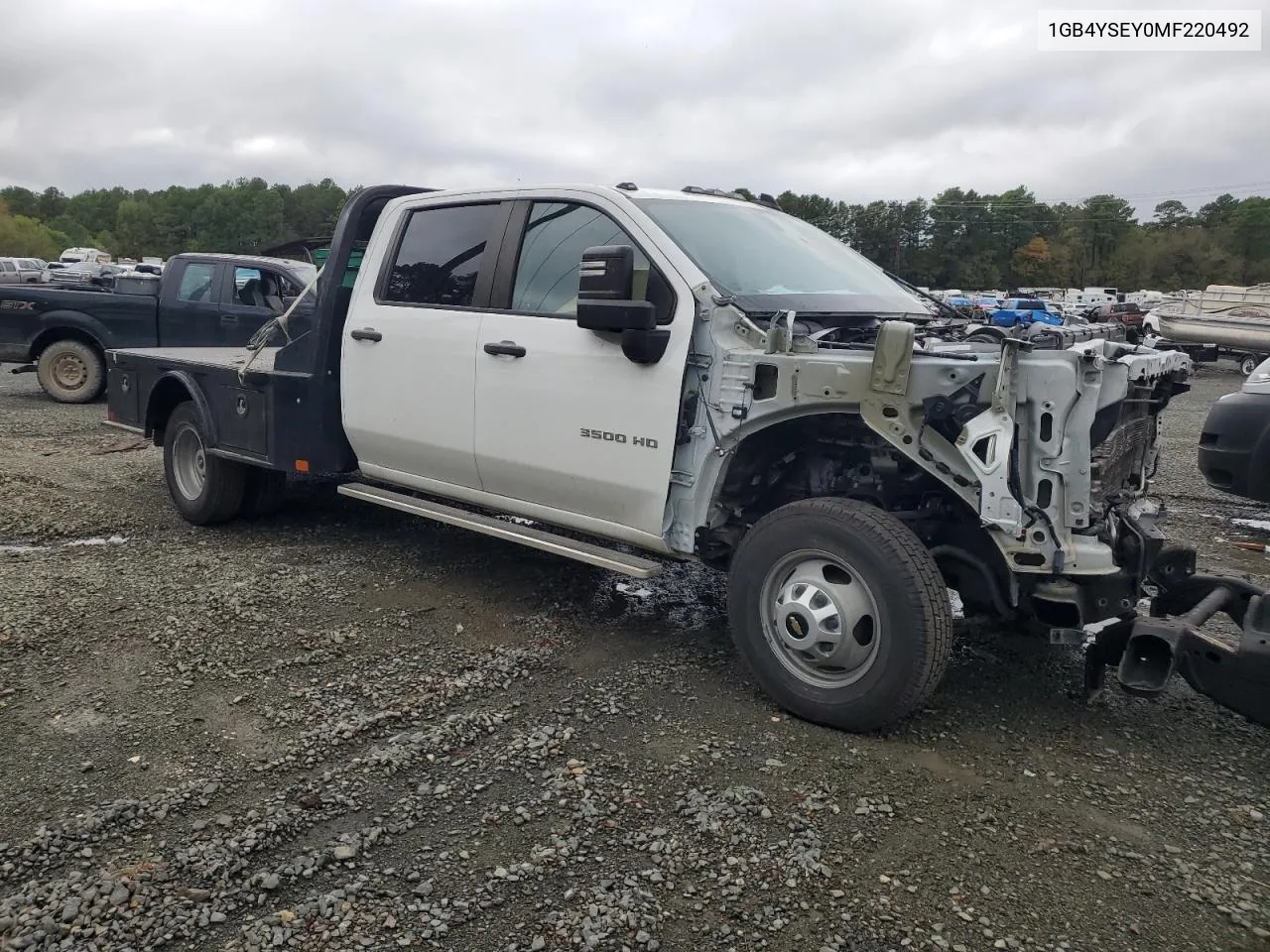 2021 Chevrolet Silverado K3500 VIN: 1GB4YSEY0MF220492 Lot: 77537324