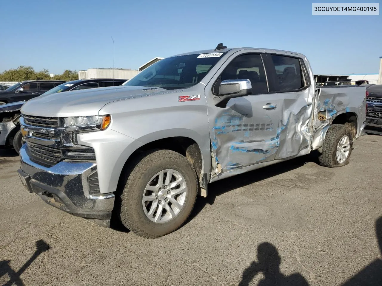 2021 Chevrolet Silverado K1500 Lt VIN: 3GCUYDET4MG400195 Lot: 77699684