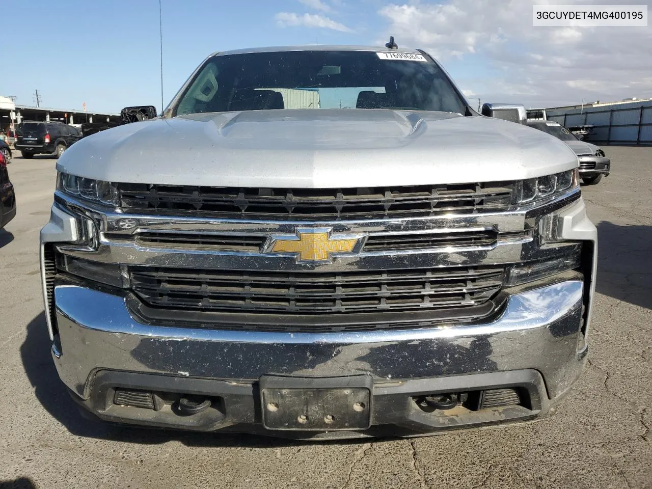 2021 Chevrolet Silverado K1500 Lt VIN: 3GCUYDET4MG400195 Lot: 77699684