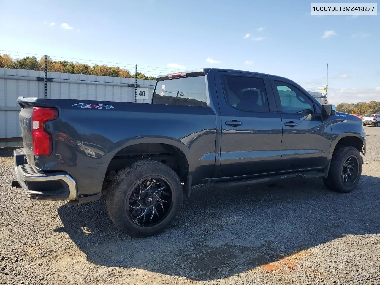 2021 Chevrolet Silverado K1500 Lt VIN: 1GCUYDET8MZ418277 Lot: 77741544