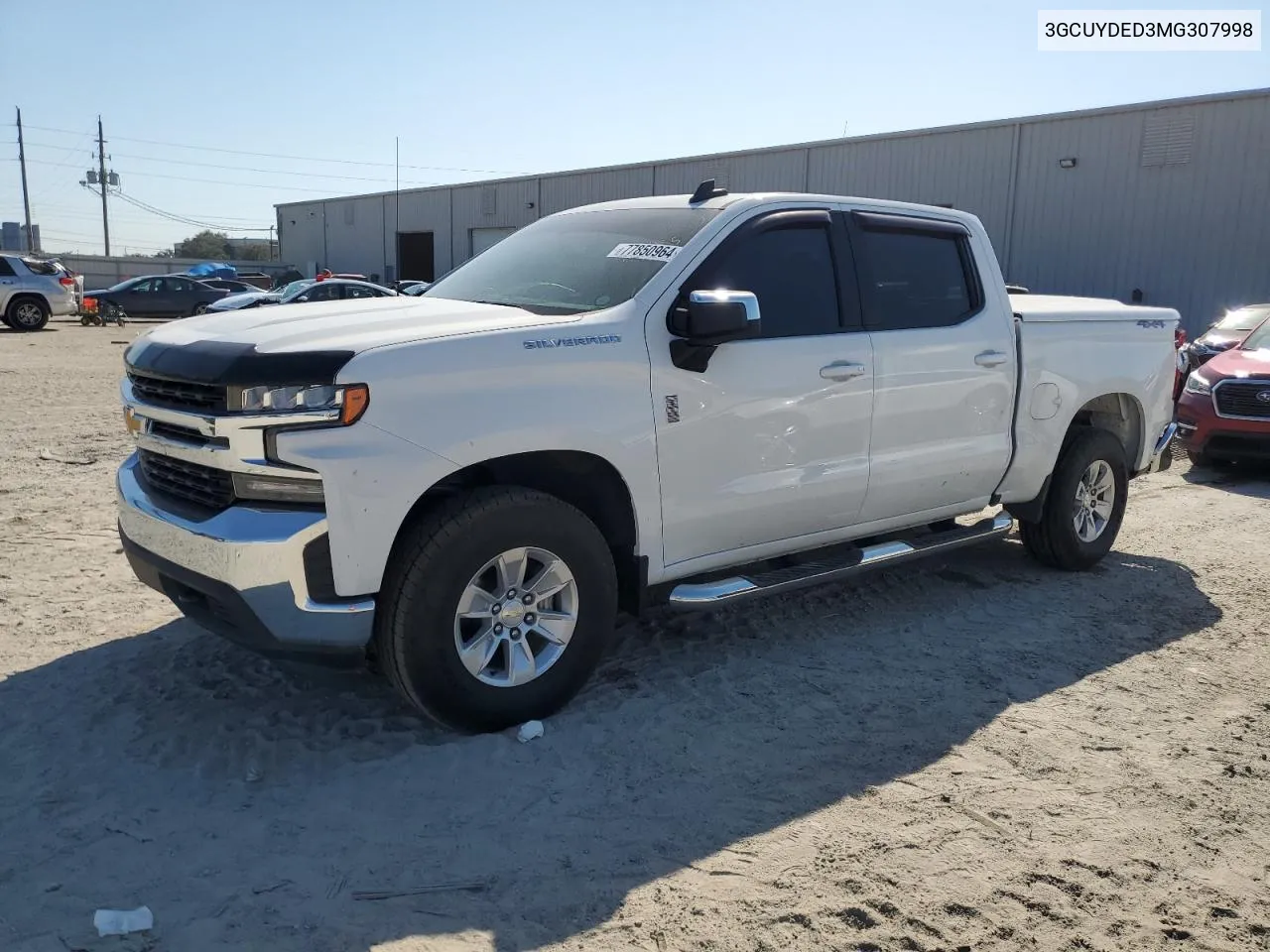 2021 Chevrolet Silverado K1500 Lt VIN: 3GCUYDED3MG307998 Lot: 77850964