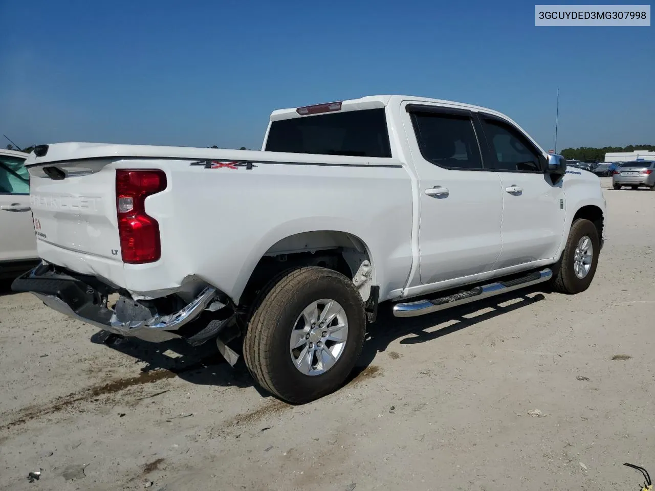 2021 Chevrolet Silverado K1500 Lt VIN: 3GCUYDED3MG307998 Lot: 77850964