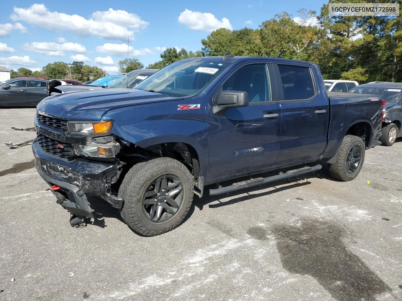 2021 Chevrolet Silverado K1500 Trail Boss Custom VIN: 1GCPYCEF0MZ172598 Lot: 77955534