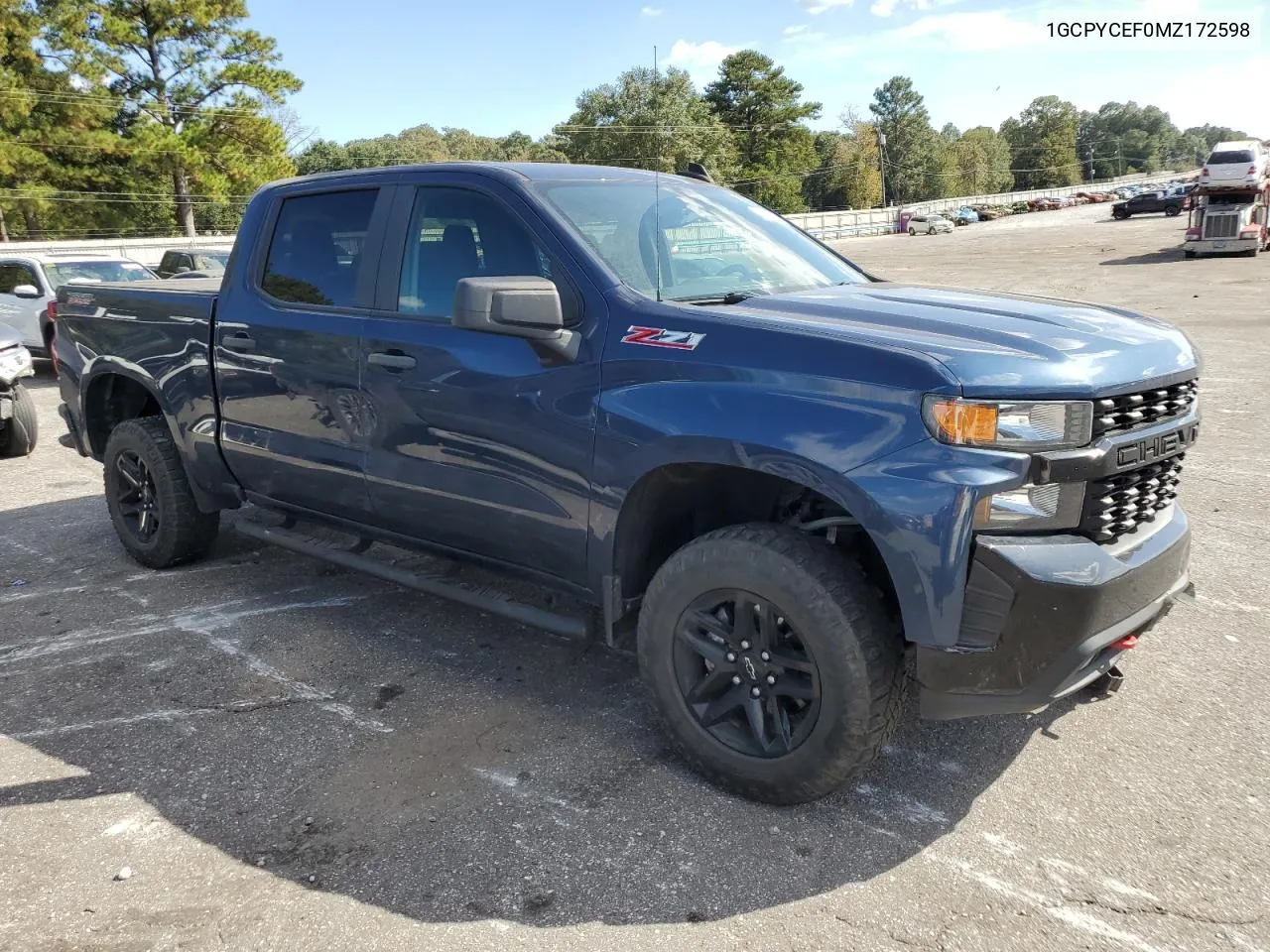 2021 Chevrolet Silverado K1500 Trail Boss Custom VIN: 1GCPYCEF0MZ172598 Lot: 77955534