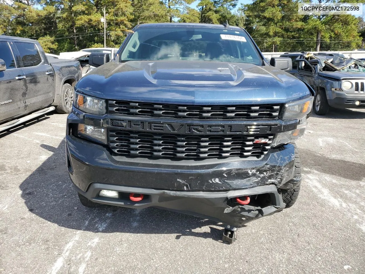 2021 Chevrolet Silverado K1500 Trail Boss Custom VIN: 1GCPYCEF0MZ172598 Lot: 77955534