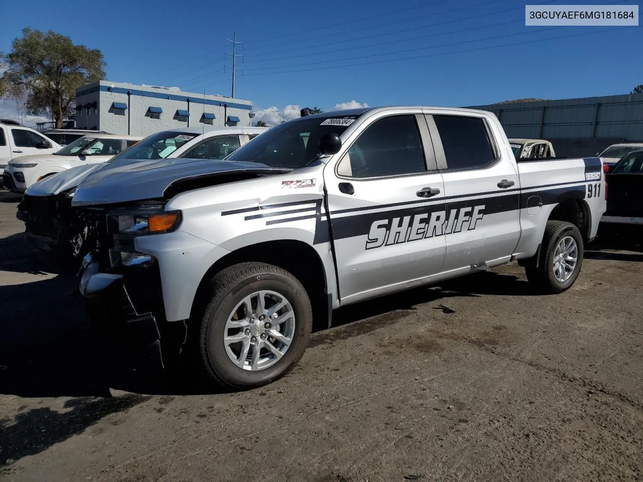 2021 Chevrolet Silverado K1500 VIN: 3GCUYAEF6MG181684 Lot: 78006384