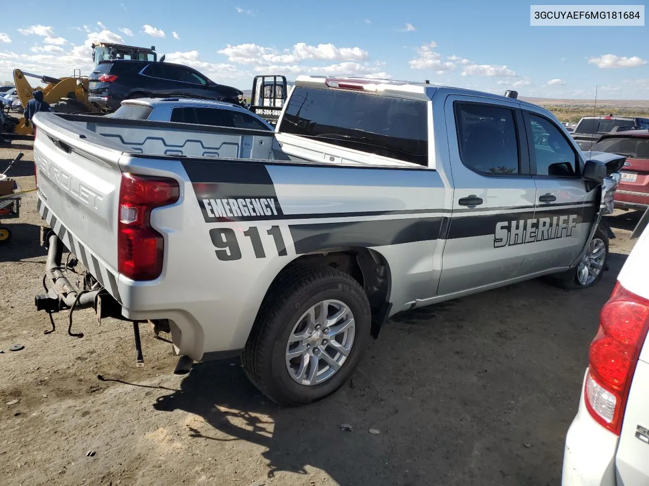 2021 Chevrolet Silverado K1500 VIN: 3GCUYAEF6MG181684 Lot: 78006384