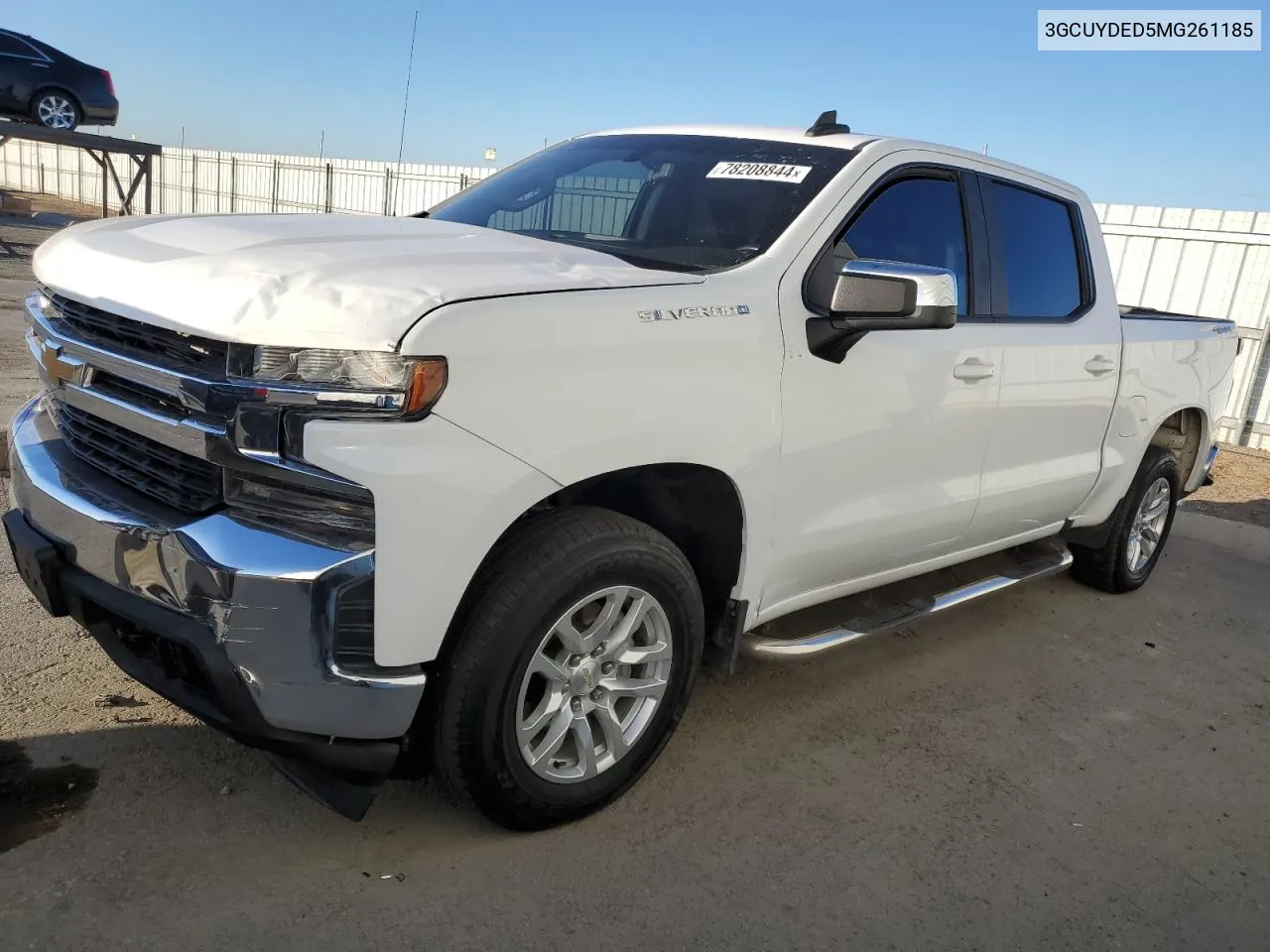 2021 Chevrolet Silverado K1500 Lt VIN: 3GCUYDED5MG261185 Lot: 78208844